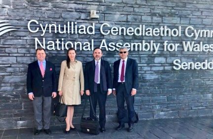 Members of the delegation from Lithuania visited the Welsh Assembly to look at devolution issues in the UK