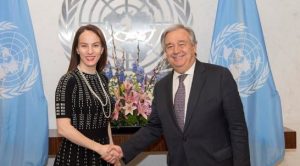 IPU President Gabriela Cuevas Barron meets the UN Secretary General Antonio Guterres in New York