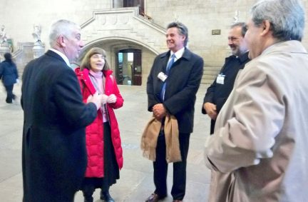 Uruguay Speaker and delegation welcomed to the Palace of Westminster by the Deputy Speaker, Lindsay Hoyle MP