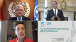 The theme of fighting corruption was designed to ensure a parliamentary contribution to the Political Declaration of the UNGA Special Session against corruption (UNGASS 2021), taking place in June. The Hearing was opened by IPU President, Duarte Pacheco, and the President of UNGA, Volkan Bozkir with a keynote address by the President of Transparency International, Delia Ferreira Rubio.
