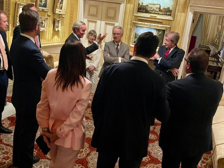 Delegation pictured in Apsley House with the Duke of Wellington.