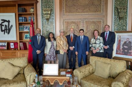 Delegation pictured with the Moroccan Foreign Minister.