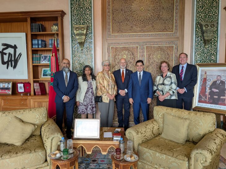 Delegation pictured with the Moroccan Foreign Minister.