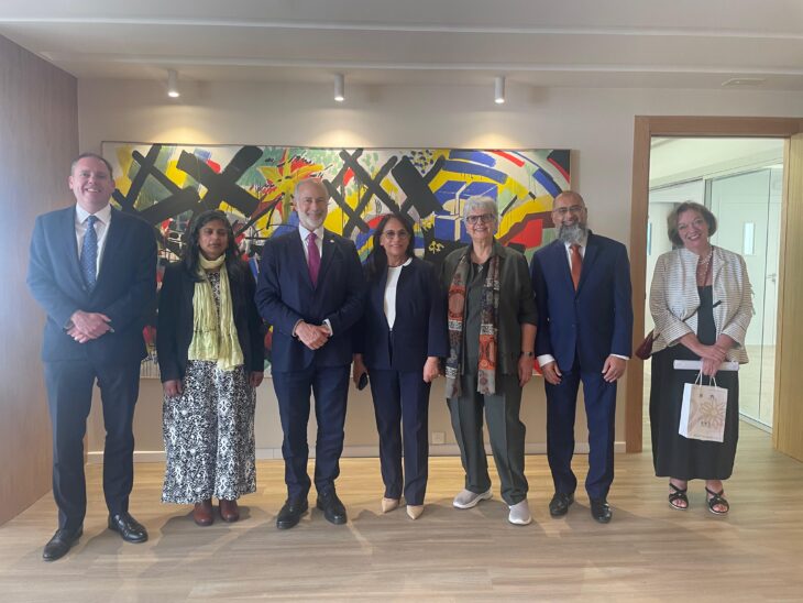 Delegation with Mrs Amina Bouayach, President of the Human Rights Council.