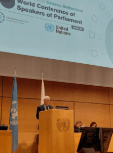 The Lord Speaker, Lord McFall, addresses the conference
