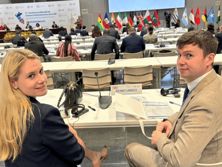 BGIPU was represented in Lima by former President of the IPU Board of Young Parliamentarians, Dan Carden MP and Baroness Owen of Alderley Edge