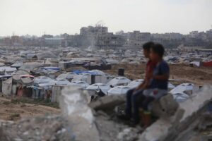 Gaza City, on September 25, 2025 (Hassan Jedi / Anadolu via AFP)