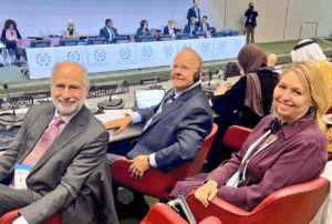 UK Governing Council members, Fabian Hamilton MP, Lord Rennard and Rt Hon Dame Karen Bradley DBE MP at the 151st IPU Assembly