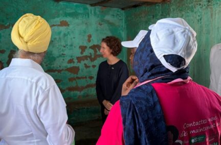Delegates visit the MSI health clinic