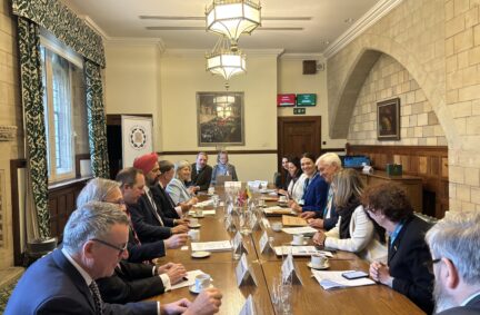 Lithuania dlegation members engaged in a lively roundtable discussion with MPs/Peers in the IPU Room