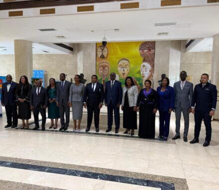Gabon Speaker Michel Régis Onanga M. Ndiaye received Martin Chungong on 8 December 2025.