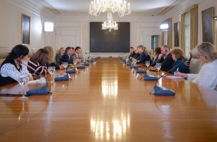 Delegation meeting with President Petro in the Presidential Palace