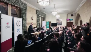 Fabian Hamilton MP, BGIPU Chair, addressing Parliamentarians at timely event on IHL.