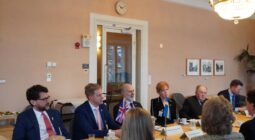 The British delegation, led by Fabian Hamilton MP, meeting with the Swedish Group IPU.