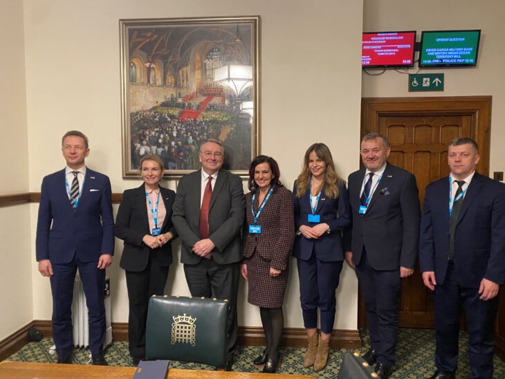 Delegation pictured with Alan Campbell MP, Leader of the House of Commons.