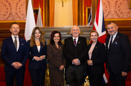 Delegation with Mr Speaker in Speaker's House. © House of Commons