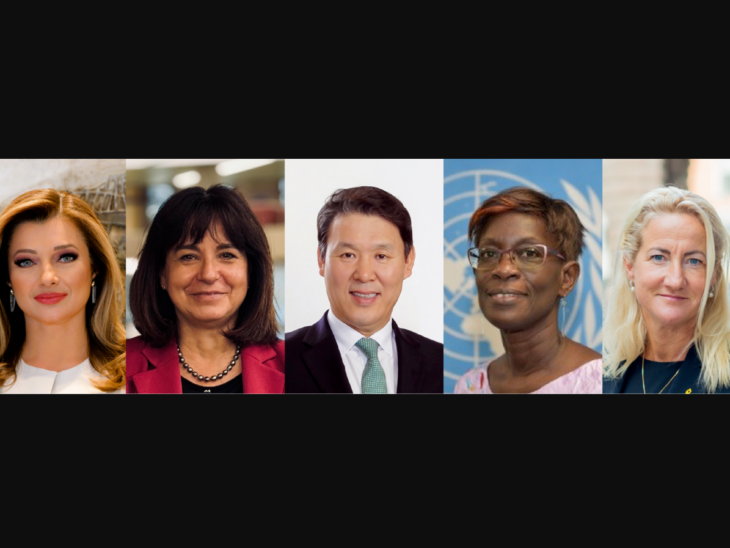 The five candidates in alphabetical order from left to right.