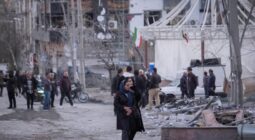 Buildings destroyed by U.S.-Israeli attacks in Tehran, Iran, on 2 March 2026. (photo by Morteza Nikoubazl/NurPhoto via AFP)