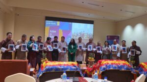 Male and female MPs join the IPU’s campaign ‘Achieving gender equality. Action by action.ʼ © Parliament of Bhutan.