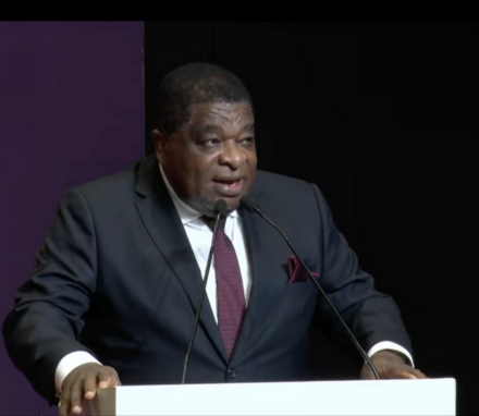 IPU SG Martin Chungong addresses the AI Impact Summit, in New Delhi
