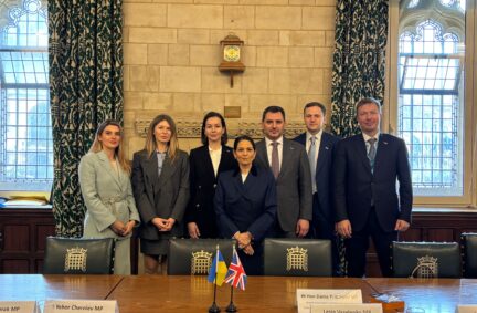 Ukraine delegation meets Shadow Foreign Secretary Dame Priti Patel. MP