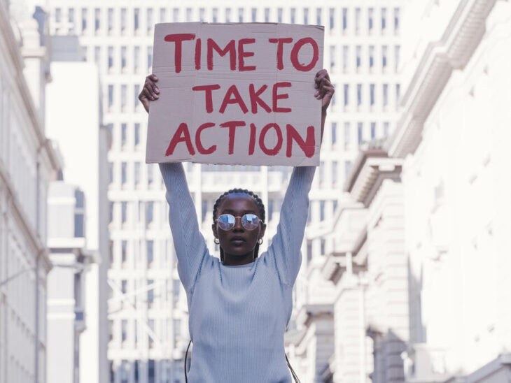 A young activist calling for equality, justice and human rights in South Africa. © Armand Burger