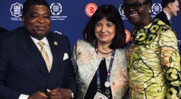 IPU Secretary General, Martin Chungong, newly elected Secretary General, Ms. Anda Filip and Ms. Tulia Ackson, President of the IPU.