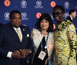 IPU Secretary General, Martin Chungong, newly elected Secretary General, Ms. Anda Filip and Ms. Tulia Ackson, President of the IPU.