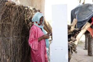 A voting booth in Chad © Joris Bolomey/AFP
