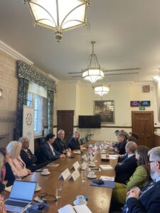 The Italian delegation meet British counterparts to dicuss inter-faith dialogue, chaired by Speaker's Chaplain