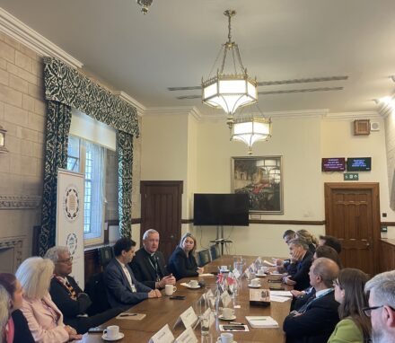 The Italian delegation meet British counterparts to dicuss inter-faith dialogue, chaired by Speaker's Chaplain