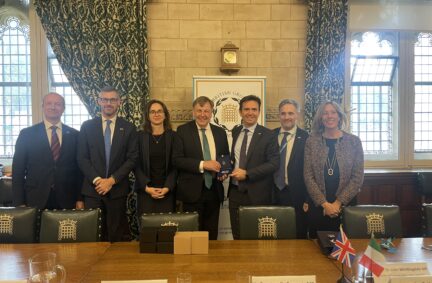 Italian delegation meet Sir John Whittingdale MP, member of the Foreign Affairs Committee