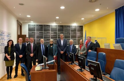 In Sarajevo City Hall with Mayor of Sarajevo, Samir Avdić