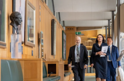 The Chair of BGIPU, Fabian Hamilton MP welcomed the President-elect of Belarus, Sviatlana Tsikhanouskaya,, to the Palace of Westminster