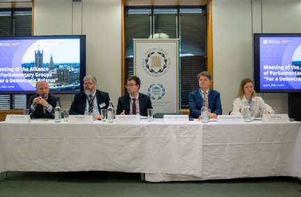 Participants took part in 3 roundtable discussions on Belarus’ European integration; the draft Constitution of a new Belarus; justice and economic reforms. 
