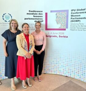 UK Delegation led by Rt Hon Dame Karen Bradley DBE MP with Helen Maguire MP and Rosie Wrighting MP