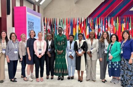 Delegates with IPU President, Dr Tulia Ackson