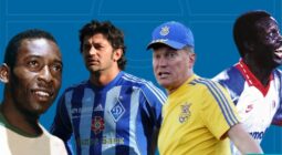 From left to right: Pelé, Kakha Kaladze, Oleg Blokhin and George Weah. © IPU