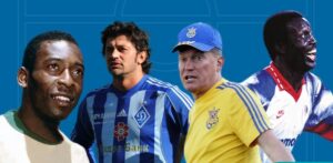 From left to right: Pelé, Kakha Kaladze, Oleg Blokhin and George Weah. © IPU