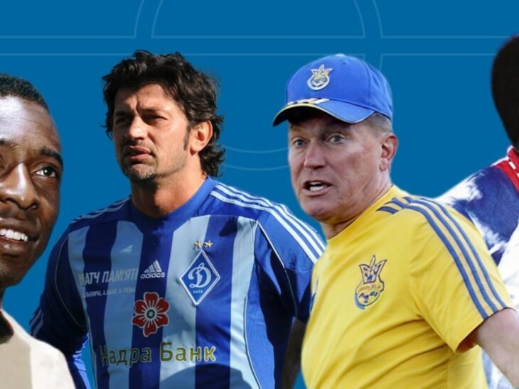 From left to right: Pelé, Kakha Kaladze, Oleg Blokhin and George Weah. © IPU