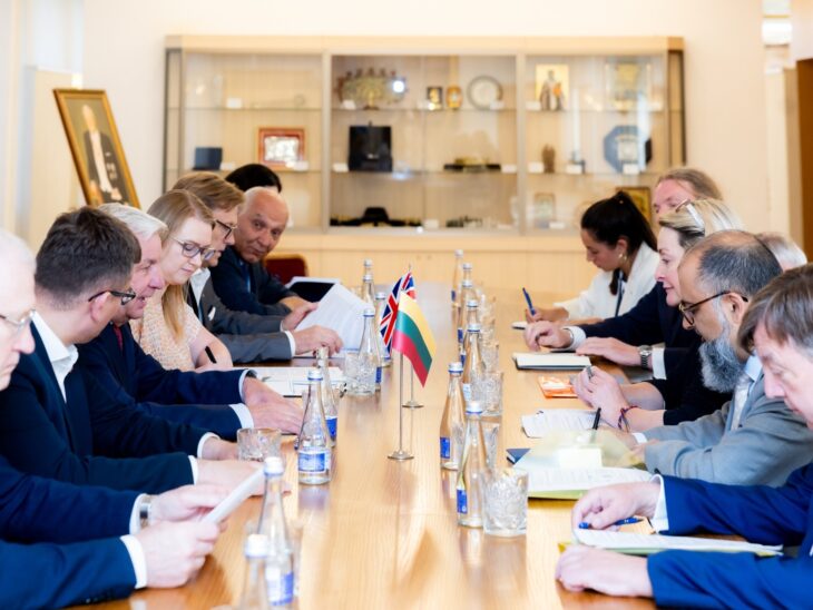 Parliamentarians engage in a meeting with the Seimas Committee on National Security