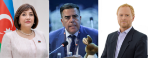 Ms. Sahiba Gafarova (Azerbaijan), Mr. Milton Dick (Australia) and Mr. Rojo Edwards Silva (Chile). © IPU
