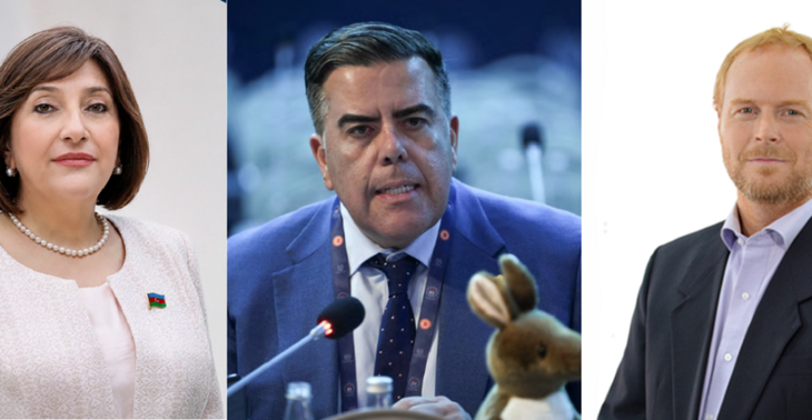 Ms. Sahiba Gafarova (Azerbaijan), Mr. Milton Dick (Australia) and Mr. Rojo Edwards Silva (Chile). © IPU